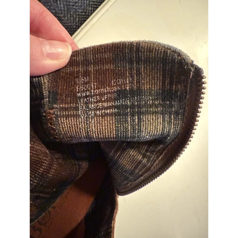 Born Shoes Womens Size 8.5 Brown Suede Syd Buckle Strap Ankle Boots‎ Plaid Lined